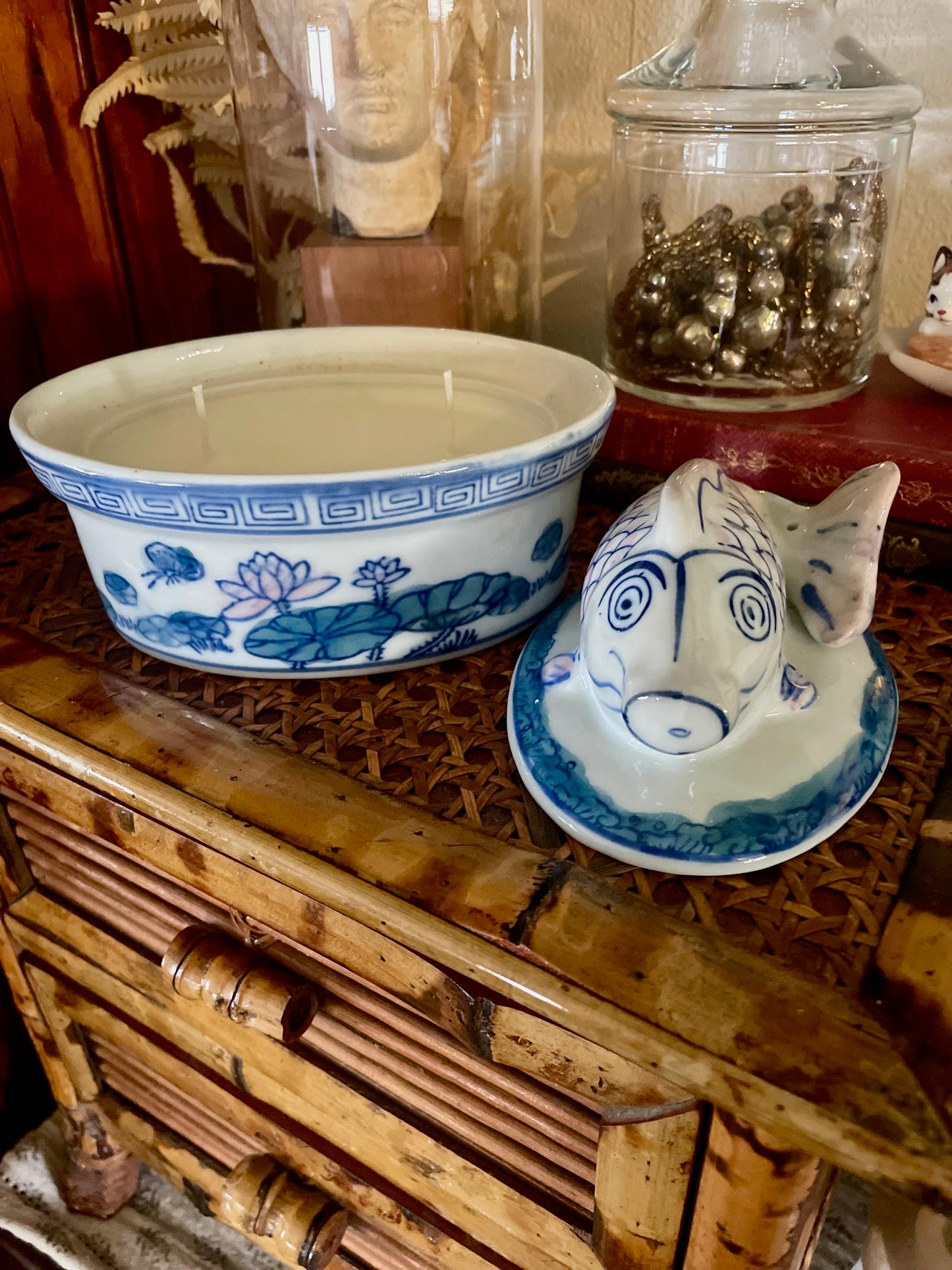Vintage Koi Fish Tureen Candle