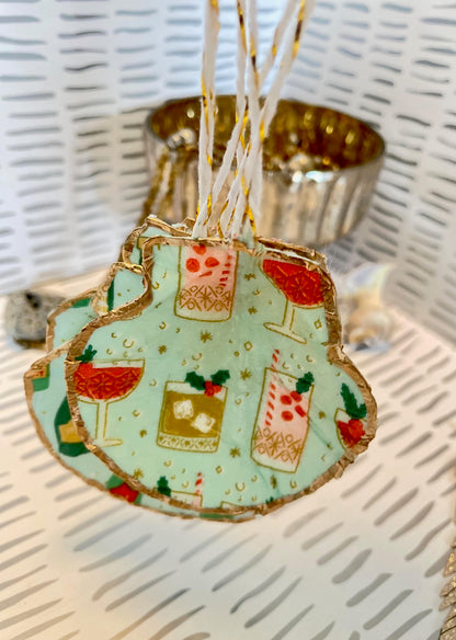 Découpage Shell Ornaments