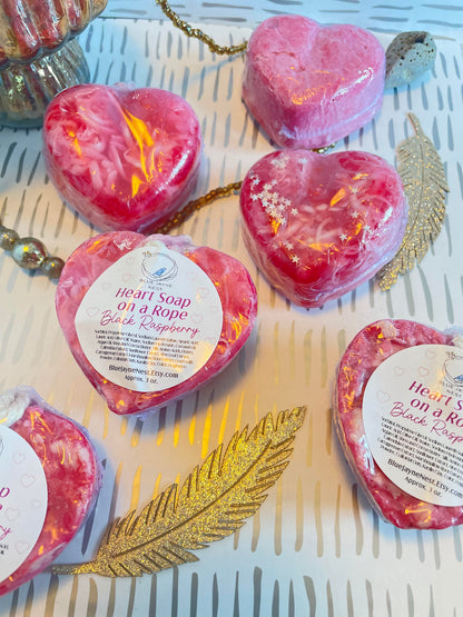 Heart Soap on a Rope - SALE