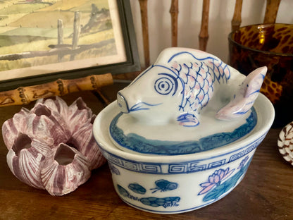 Vintage Koi Fish Tureen Candle