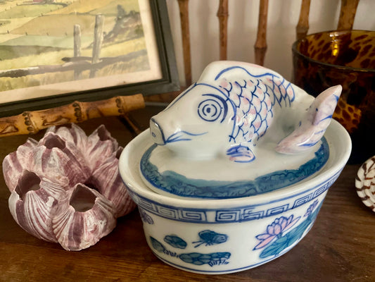 Vintage Koi Fish Tureen Candle