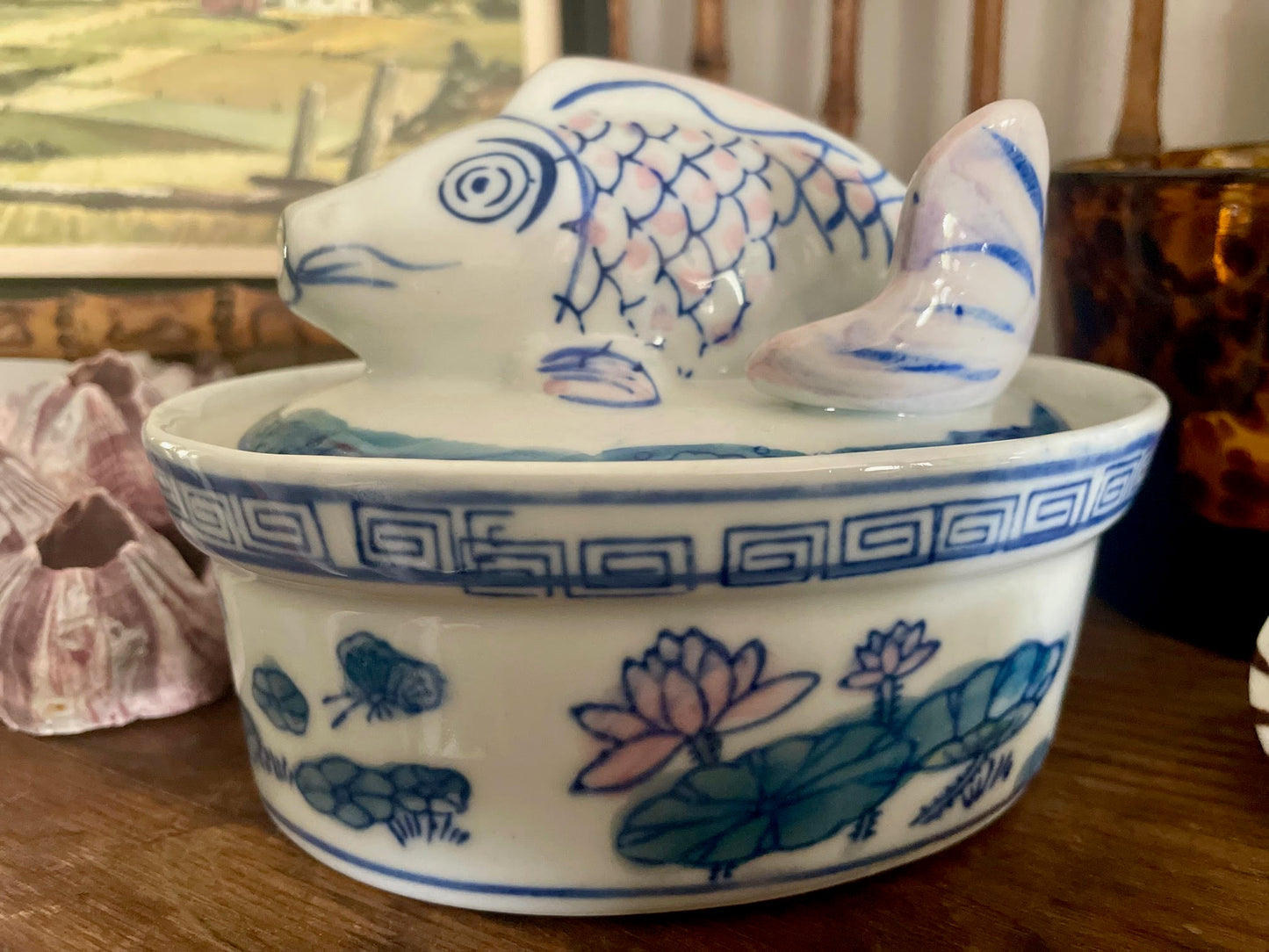 Vintage Koi Fish Tureen Candle