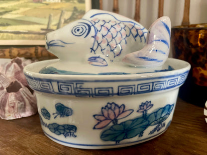 Vintage Koi Fish Tureen Candle