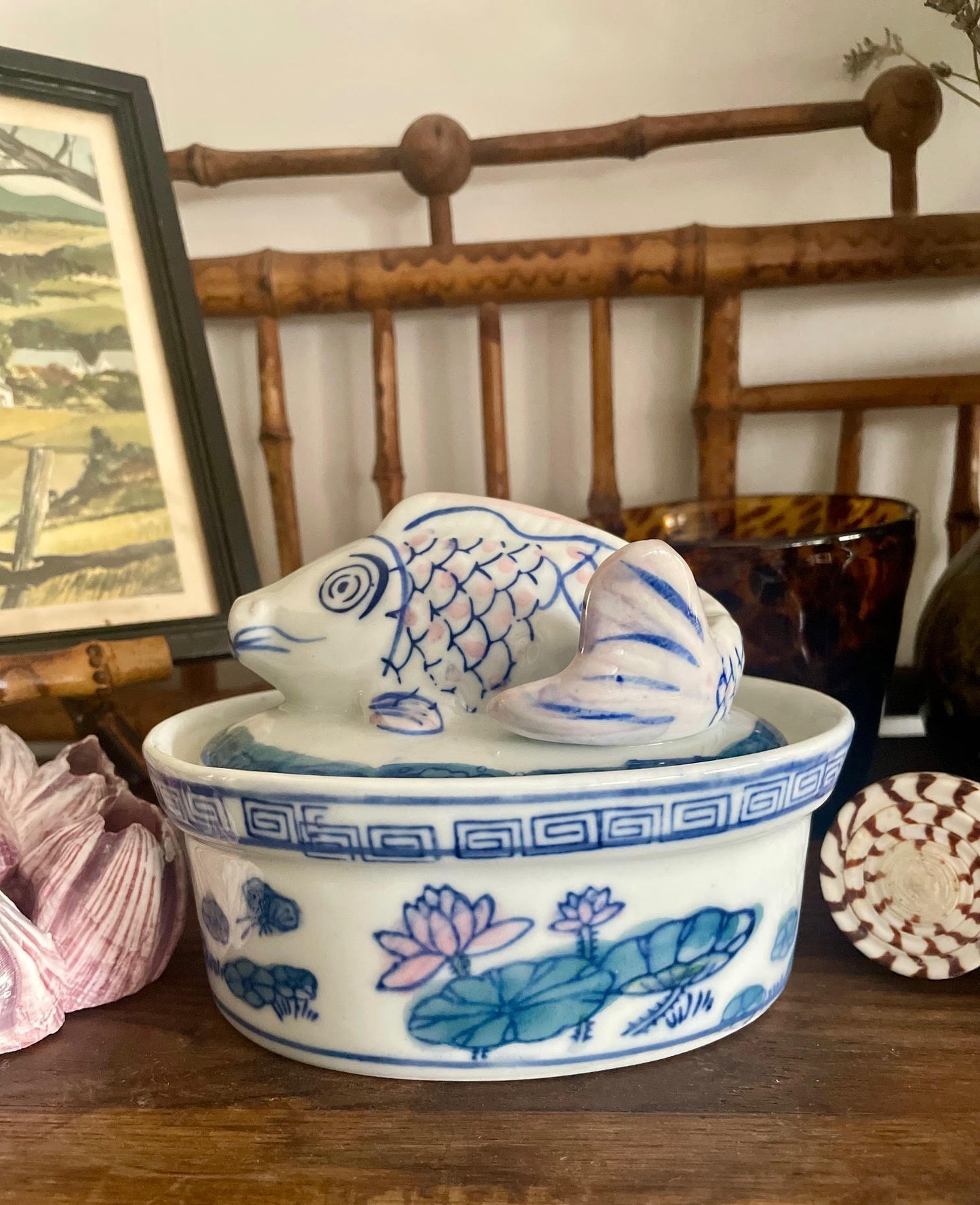Vintage Koi Fish Tureen Candle