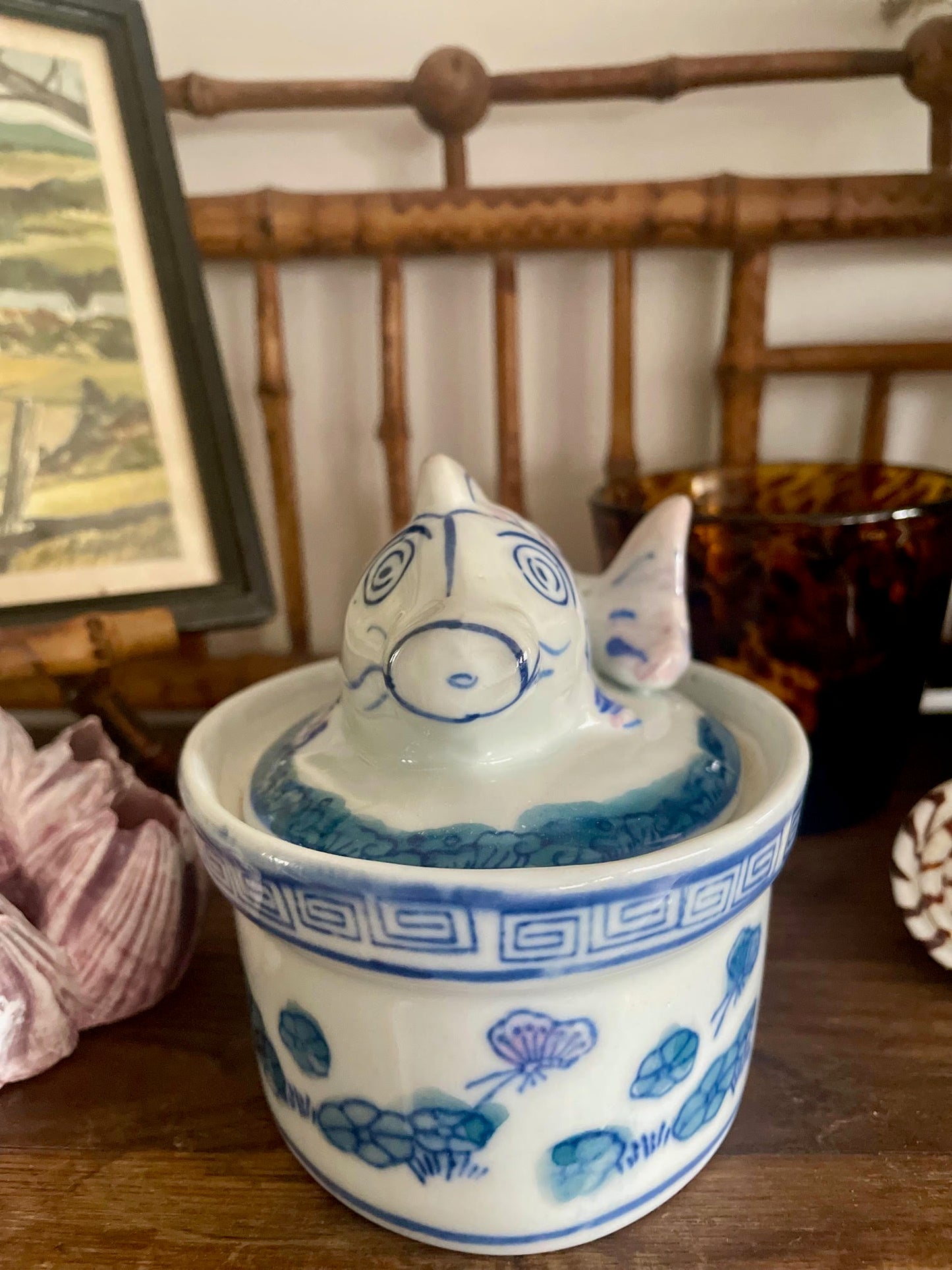 Vintage Koi Fish Tureen Candle