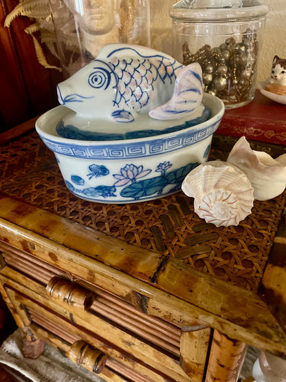 Vintage Koi Fish Tureen Candle