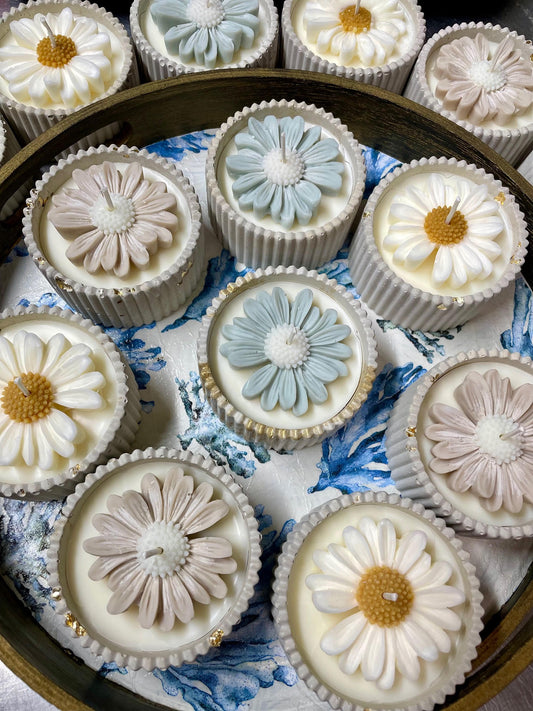 Handcrafted Concrete Ramekin Candle - Soy & Local Beeswax Blend