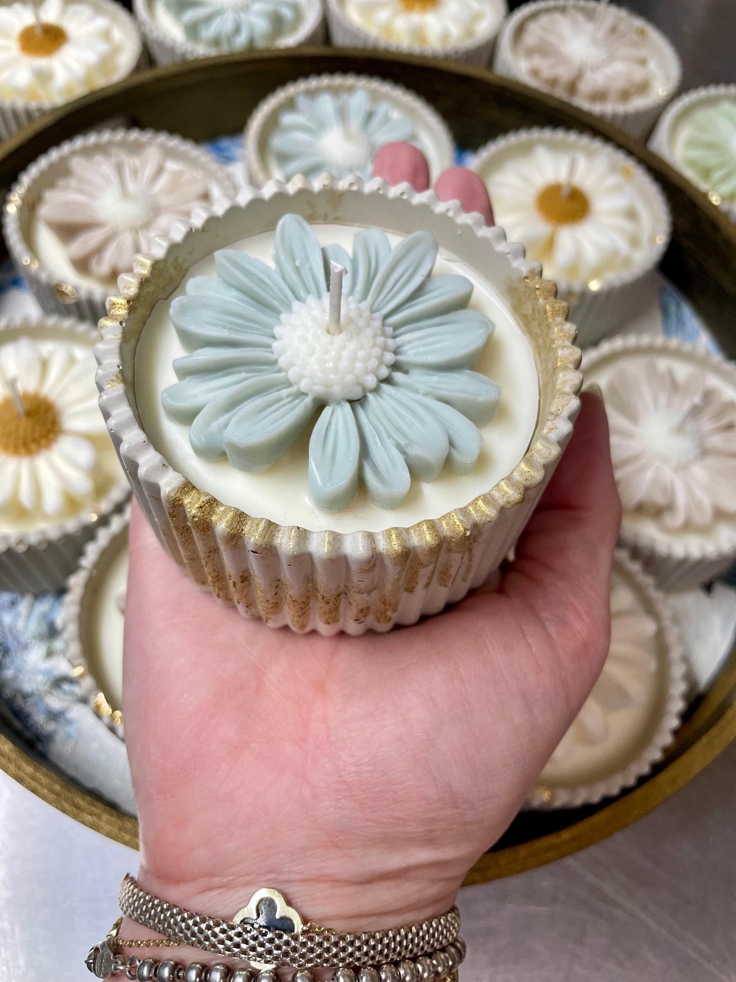 Handcrafted Concrete Ramekin Candle - Soy & Local Beeswax Blend