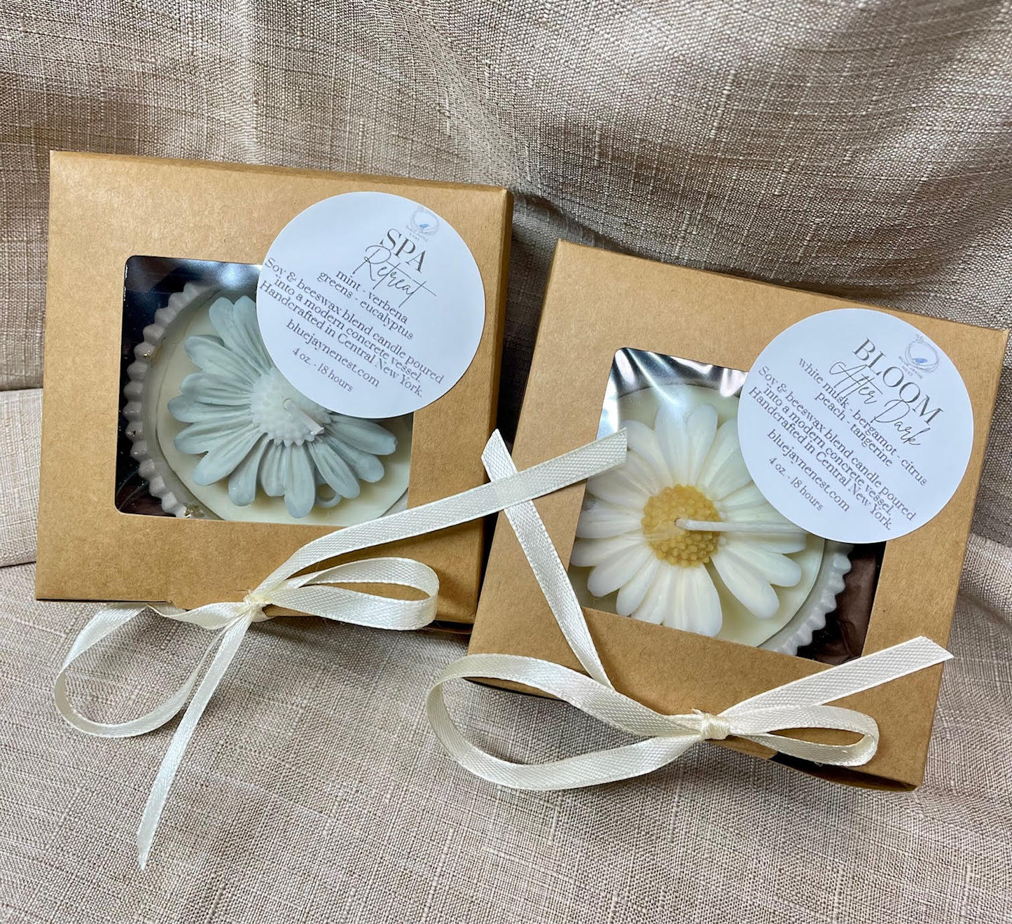 Handcrafted Concrete Ramekin Candle - Soy & Local Beeswax Blend