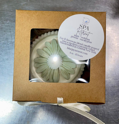 Handcrafted Concrete Ramekin Candle - Soy & Local Beeswax Blend