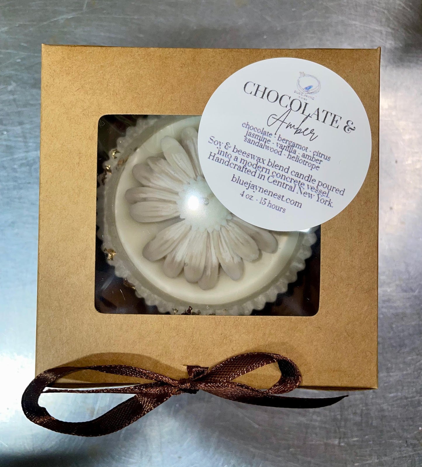 Handcrafted Concrete Ramekin Candle - Soy & Local Beeswax Blend