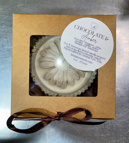 Handcrafted Concrete Ramekin Candle - Soy & Local Beeswax Blend